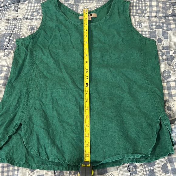 Flax emerald green linen tank top - Picture 8 of 8